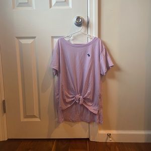 Purple Abercrombie T-Shirt with Knot